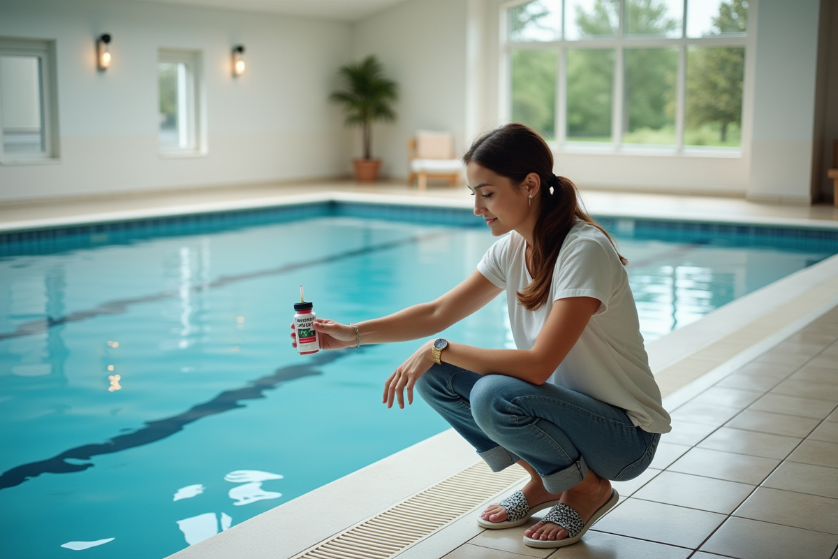 Femme contrôlant la qualité de l